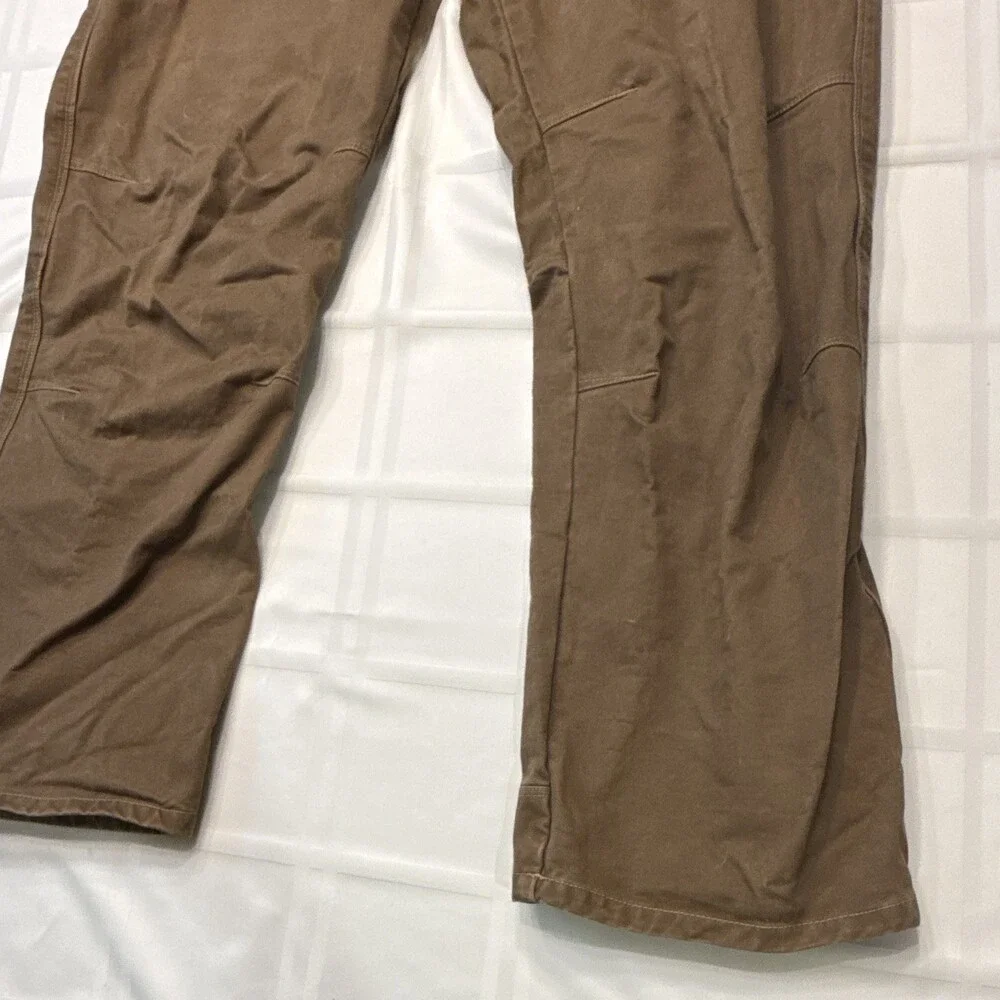 Kuhl Rydr Pants Mens 40x30 Brown Canvas Hiking Workwear Vintage Patina Dye